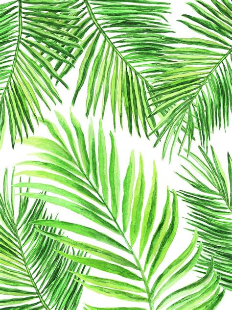 Palm Leaves Green 2 Painting By Green Palace