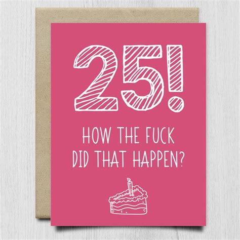 Funny Happy Th Birthday Cards Etsy