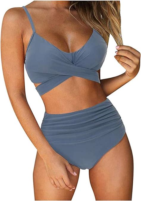 Uwhsag Damen Bikini Große Cups Bikini Set Klassischer Triangel