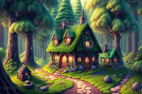 Fantasy Cottage In The Woods