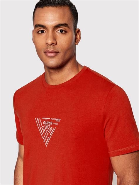 Guess T Shirt Jimmy M Yi J Czerwony Slim Fit Modivo Pl