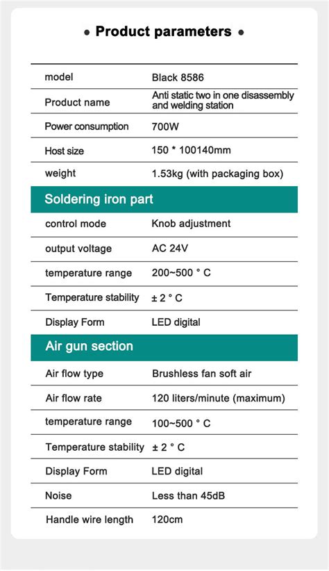 700W Hot Air Rework Station 2 In 1 LED Display Electric Soldering Irons For SMD SMT BGA Rework