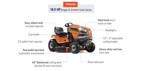 Husqvarna YTH18542 42 In Riding Lawn Mower In The Gas Riding Lawn