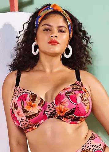 Elomi Cabana Nights Underwired Plunge Bikini Top Freemans