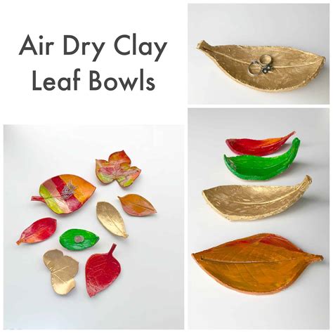 DIY Clay Leaf Bowls - Emma Owl