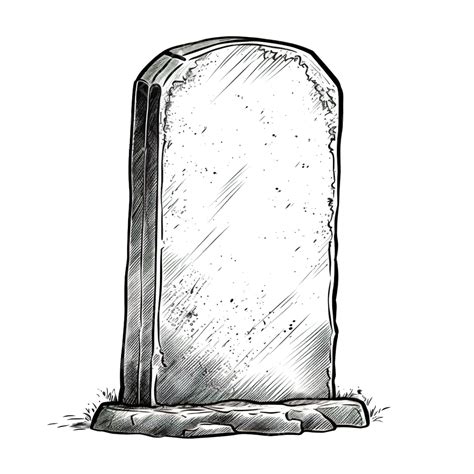 Hand Drawn Halloween Tombstone Vector Old Gravestone Outline Headstone Cemetery Tombstone Png