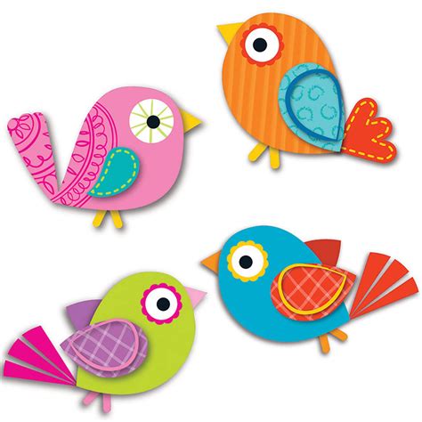 Buy Carson Dellosa Boho Birds Mini Colorful Cut Outs Classroom Décor