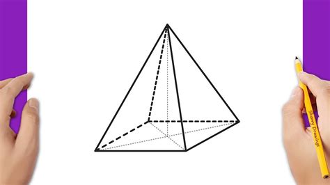 Net Of A Square Based Pyramid How To Draw