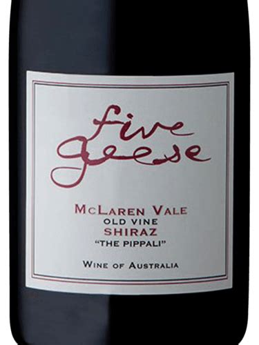 Five Geese The Pippali Old Vine Shiraz Vivino Us