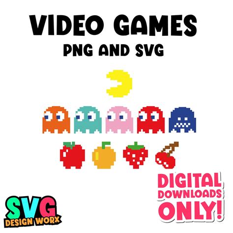 Retro Old Style Video Games, Pixel Art, Video Game PNG, Digital Files ...