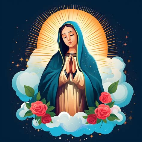 Ilustração de foto Nossa Senhora de Guadalupe ou Dia de la Virgen de