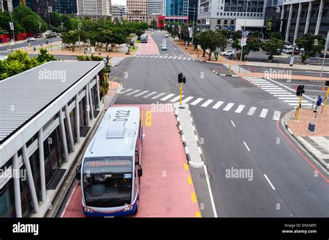 A Myciti Bus On An Integrated Rapid Transit Irt Lane In The City