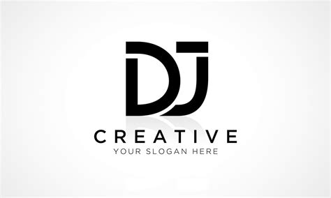 DJ Letter Logo Design Vector Template. Alphabet Initial Letter DJ Logo ...