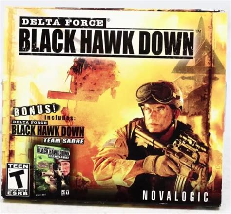 DELTA FORCE BLACK Hawk Down Team Sabre PC Novalogic Action Game NEW