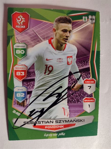 Karty panini autografy Polska Szymański PZPN 13434069873 Allegro pl