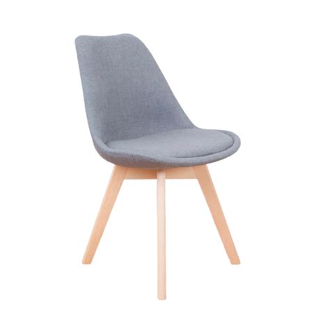 Silla Tulip Tapizada Gris Cordoba Deco