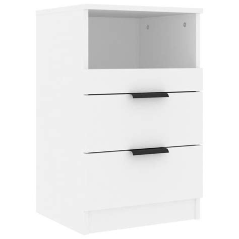 Abb Tables De Chevet Pcs Blanc Bois D Ing Nierie Qqmora Xak