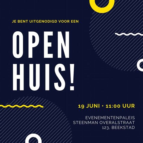 Gratis Uitnodigingen Open Huis Sjablonen Canva