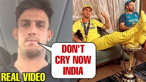 Mitchell Marsh Angry Reply To India After He Kept World Cup Trophy