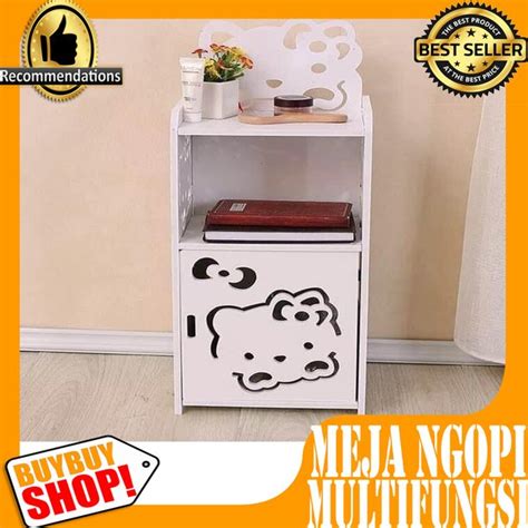 Jual Meja Ngopi Hello Meja Serbaguna Multifungsi Rak Coffee Table