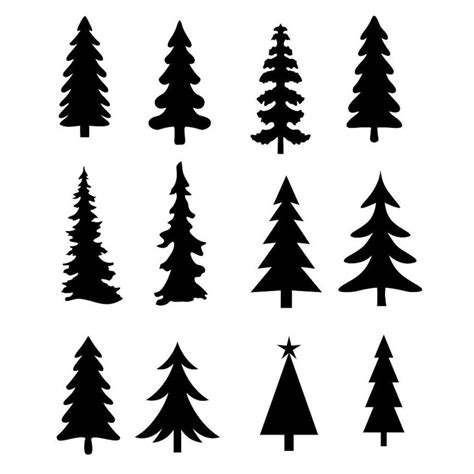 Weihnachtsbaum Evergreen Clipart Silhouetten Eps Dxf Pdf Png Svg