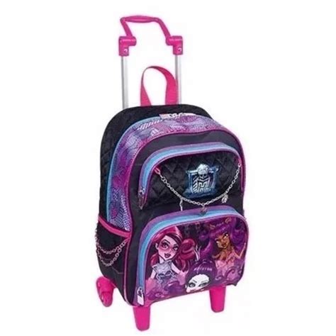 Mochila Monster High Rodinha - Mochila Grande Com Rodinha Escolar Infantil Monster High em Promoção na ...