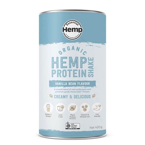 Buy Hemp Foods Australia Certified Organic Hemp Protein Vanilla 420g