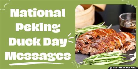 National Peking Duck Day Messages, Quotes, Wishes- 18 January