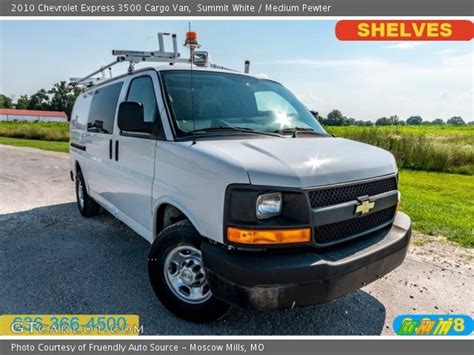 Summit White 2010 Chevrolet Express 3500 Cargo Van Medium Pewter