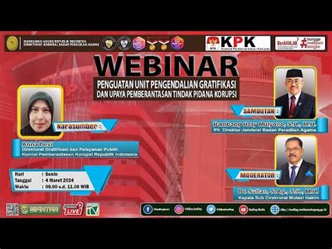 Webinar Penguatan Unit Pengendalian Gratifikasi Dan Upaya