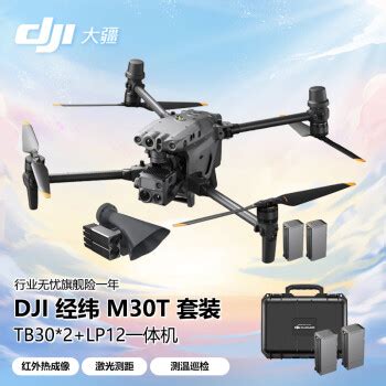 大疆M30T TB30 2 旗舰险 LP12大疆 DJI 无人机 经纬M30T 热成像红外 航拍测绘含电池 4 喊话探照器 旗舰险1年