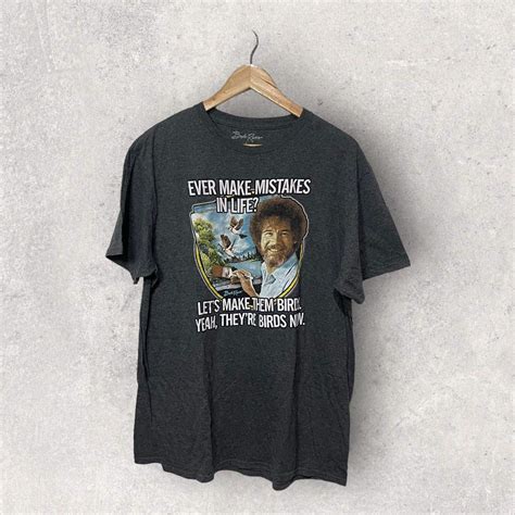 Bob Ross Ever Make Mistakes Comedy Tee Men S Fashion Tops And Sets Tshirts And Polo Shirts On