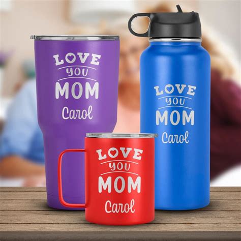 Love You Mom Tumbler Customized Tumbler Birthday T Mom Mug Mama