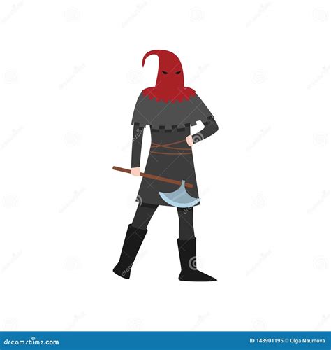 illustration  executioner character  halloween  flat style