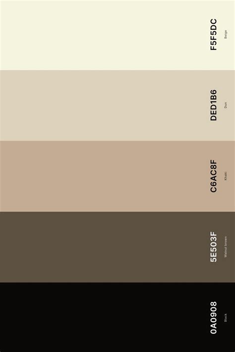 beige color palettes  names  hex codes black color