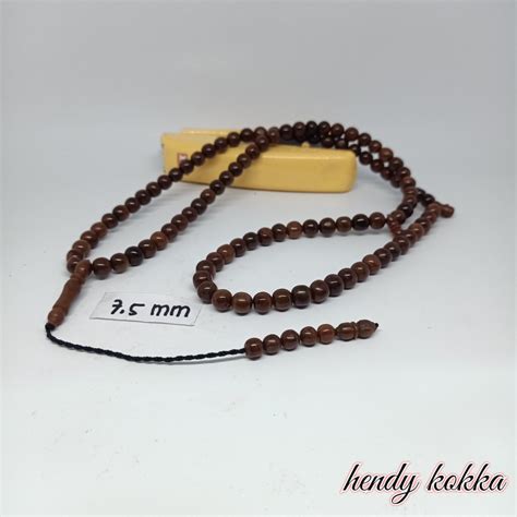 Jual Tasbih Kokka Kaukah 99 Bulat Polos Coklat 7 5 Mm Shopee Indonesia