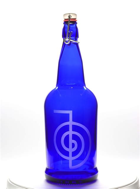 Cobalt Blue Glass Water Bottle Reusable Swing Top 32oz Cho Ku Rei