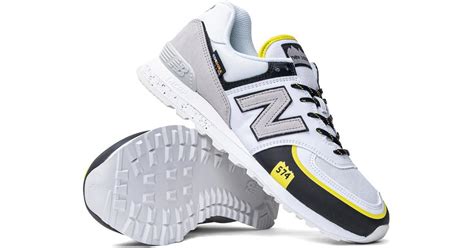 New Balance Mens 574 V2 Sneaker White Lime Black Compare Prices Klarna Us