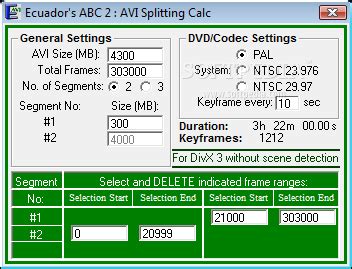 AVI Bitrate Calculator 2.91 DX - Download, Screenshots