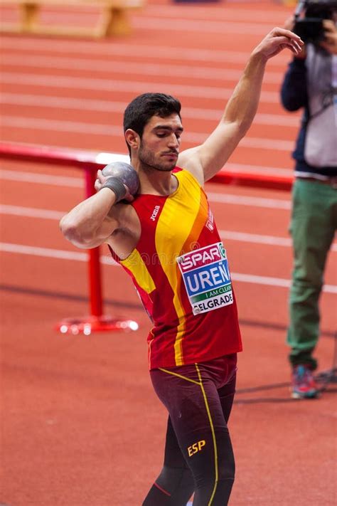 Atletismo Urena Jorge Heptathlon Del Hombre Lanzamiento De Peso