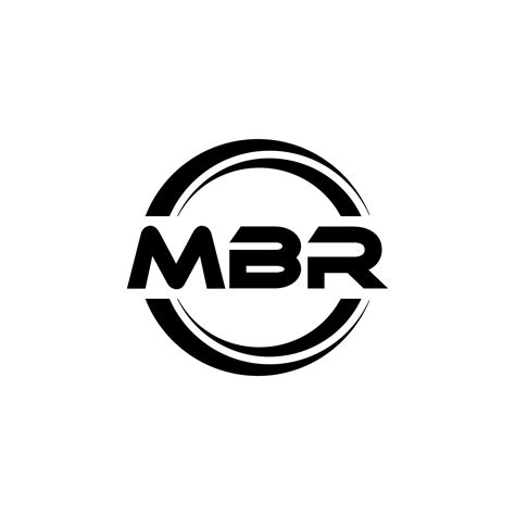 MBR letter logo design in illustration. Vector logo, calligraphy ...