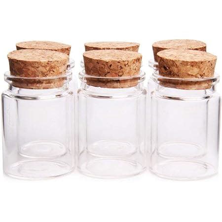 Danmu Art Pcs Ml Mm X Mm Glass Jars With Cork Stoppers Mini