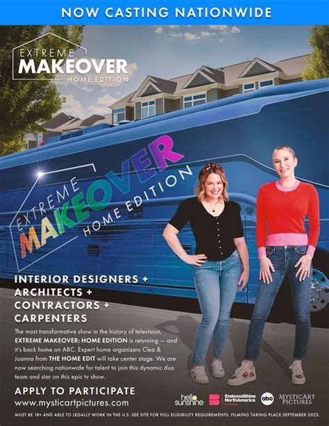 Abcs Extreme Makeover Home Edition Holding Nationwide Auditions For