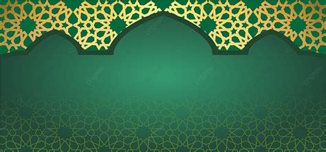 Islamic Ornament Green Background Wallpaper Mosque Background