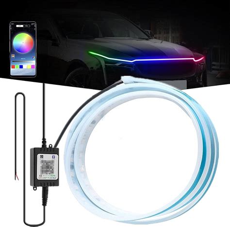 Amazon Vooda Ultra Thin Led Car Hood Light Strip Rgb Illusory