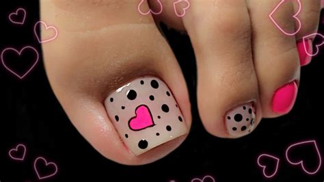 Uñas Decoradas Bonitas Con Puntos Y Corazon Super Facil 😍 Arte En Uñas