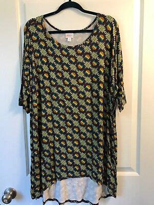 Lularoe Nwt Xl Irma Loose Multicolored Mid Length Sleeve High Low Tunic