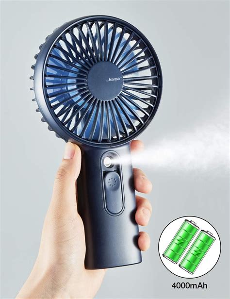 Handheld Misting Mini Fan 4000 Mah Battery Operated Or Usb