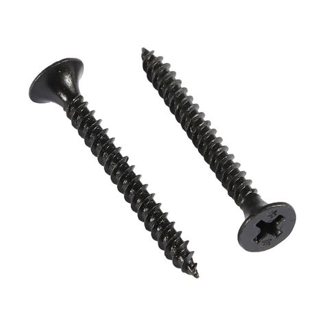 Black Polished Mild Steel Gypsum Board Screw Size 19mm Head Diameter