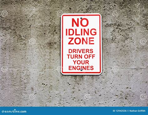 No Idling Zone Sign Stock Photo Image Of Issue Zone 12942536